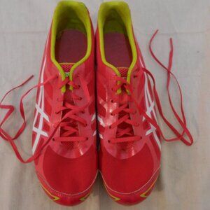 WOMEN'S sz8.5 ASICS PINK FIELD & TRACK RUNNING SHOE CLEATS KD 6429